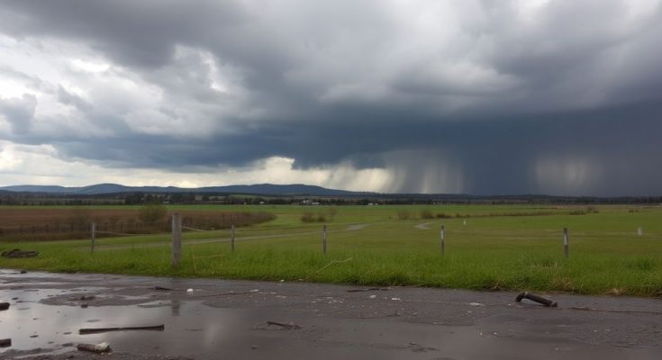 Ciel orageux et inondations dans le Var.