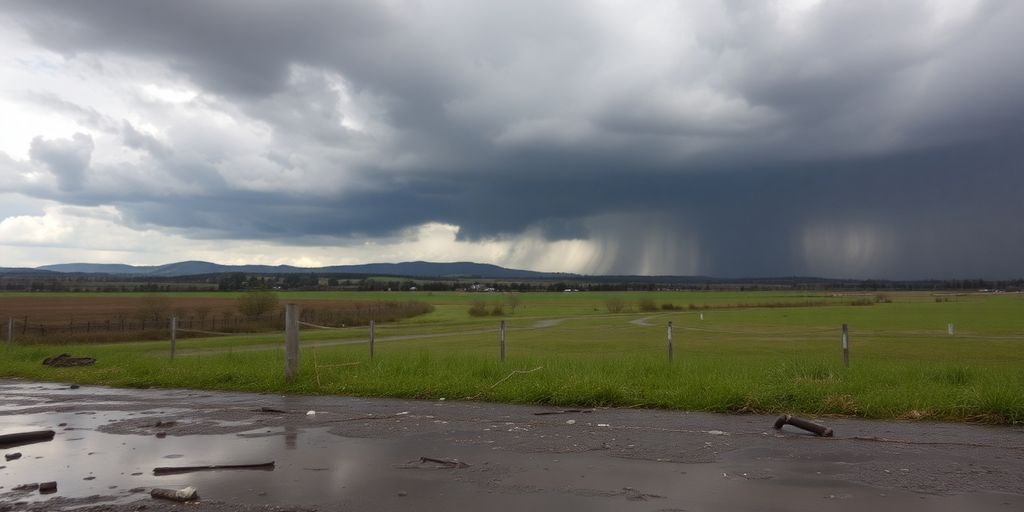 Ciel orageux et inondations dans le Var.