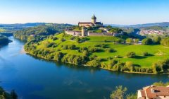 Beauté naturelle du Doubs avec collines et rivières pittoresques.
