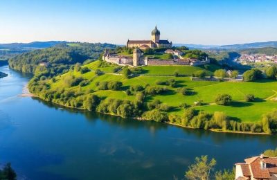 Beauté naturelle du Doubs avec collines et rivières pittoresques.