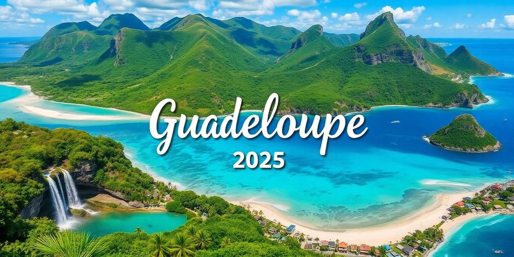 Montage des paysages incontournables de la Guadeloupe.