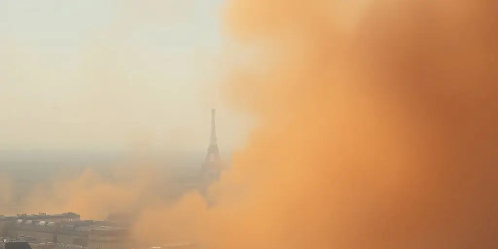 Fumée Canadienne atteignant la France.