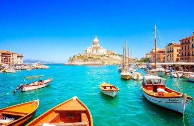 Vieux-Port de Marseille avec Notre-Dame de la Garde