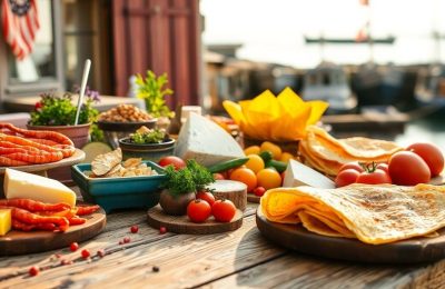 Plats et produits du Finistère, couleurs vives