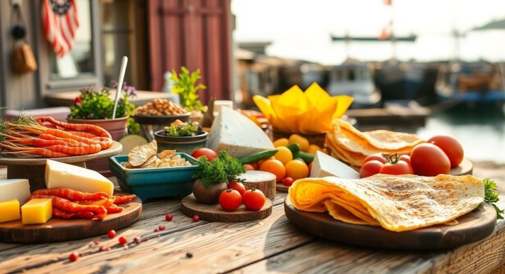 Plats et produits du Finistère, couleurs vives