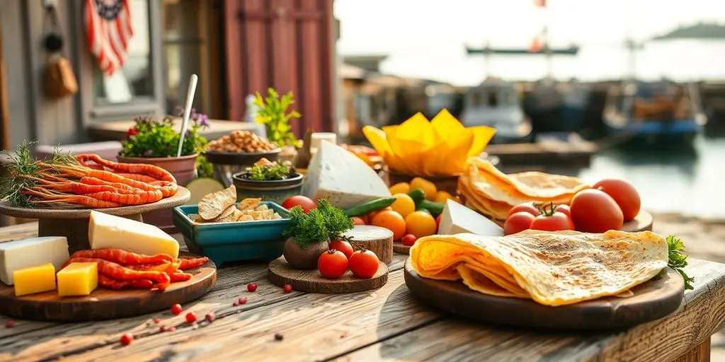 Plats et produits du Finistère, couleurs vives