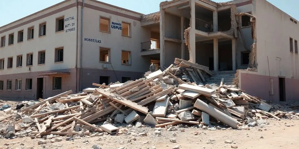 Hôpital Beersheva, frappe iranienne, dégâts photographiques.