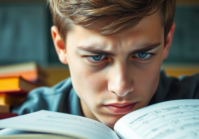 Adolescents stressés devant un examen de physique-chimie