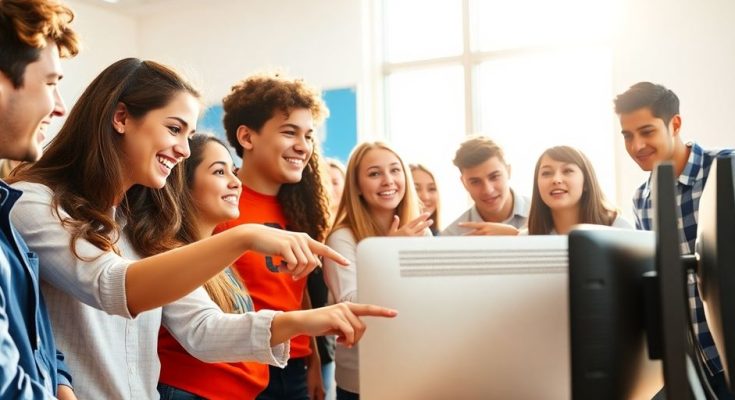 Jeune étudiant souriant avec des livres
