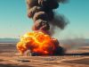 Explosion et fumée sur une installation militaire