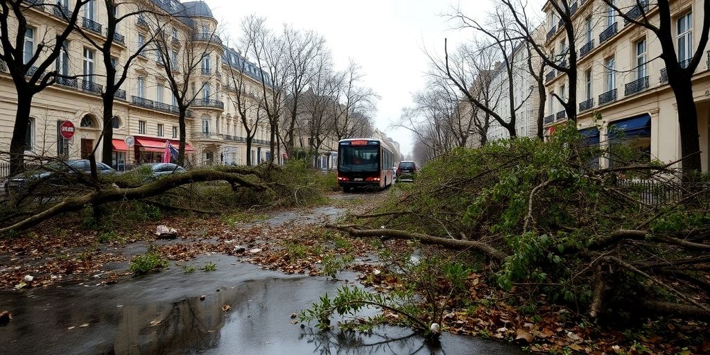 Dégâts orages Paris: arbres, rues inondées