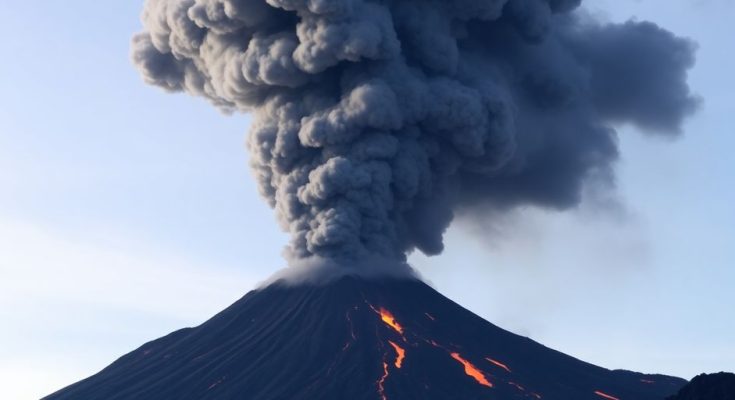 Éruption volcanique, nuage de cendres