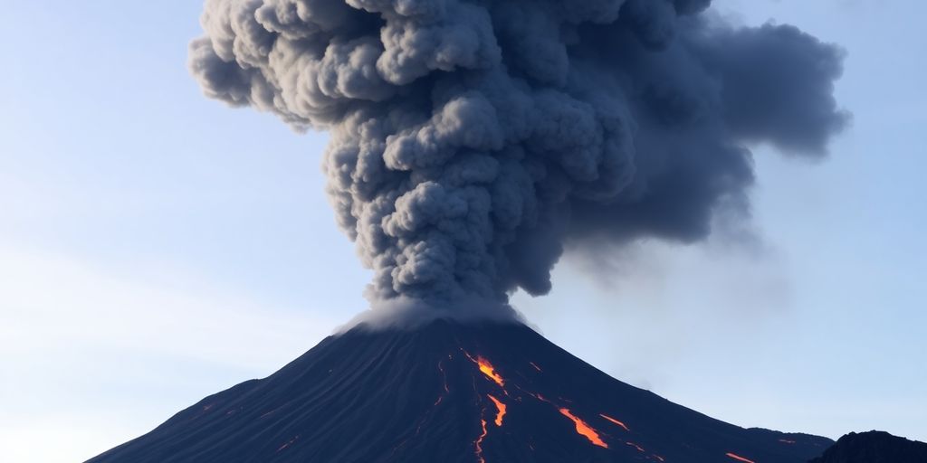Éruption volcanique, nuage de cendres