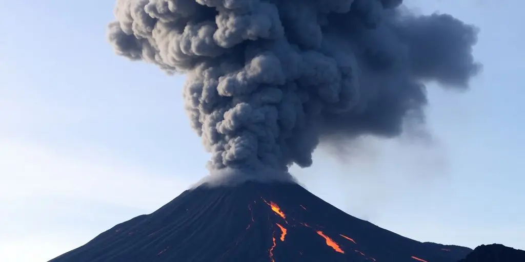 Éruption volcanique, nuage de cendres