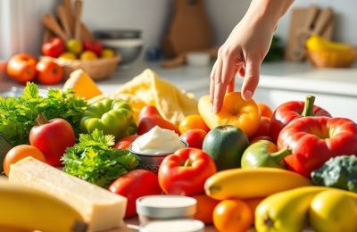 Aliments frais sur table de cuisine