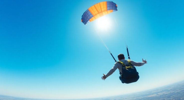 Parachutiste en chute libre