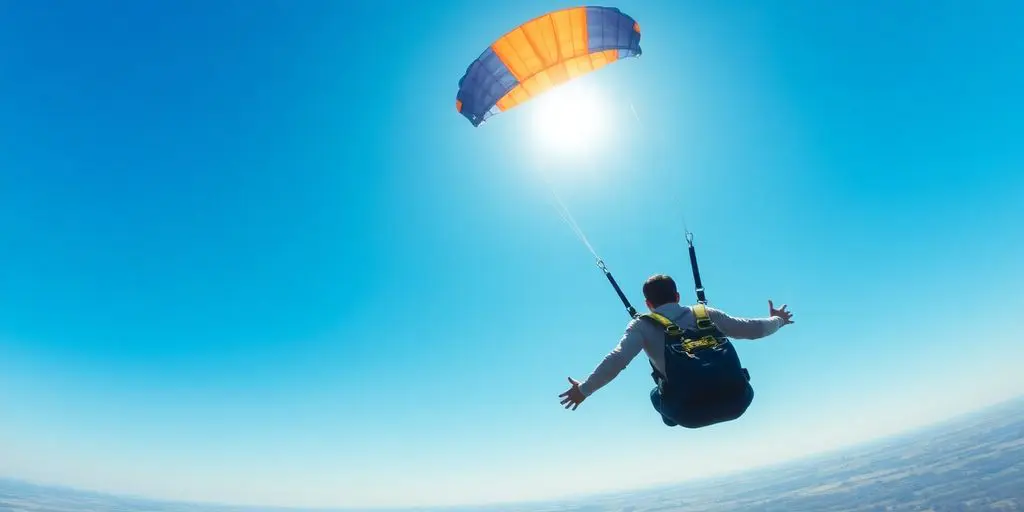 Parachutiste en chute libre