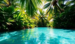 Baignade naturelle Mayotte, paysages luxuriants