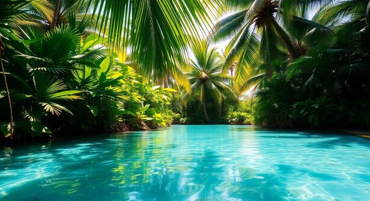 Baignade naturelle Mayotte, paysages luxuriants