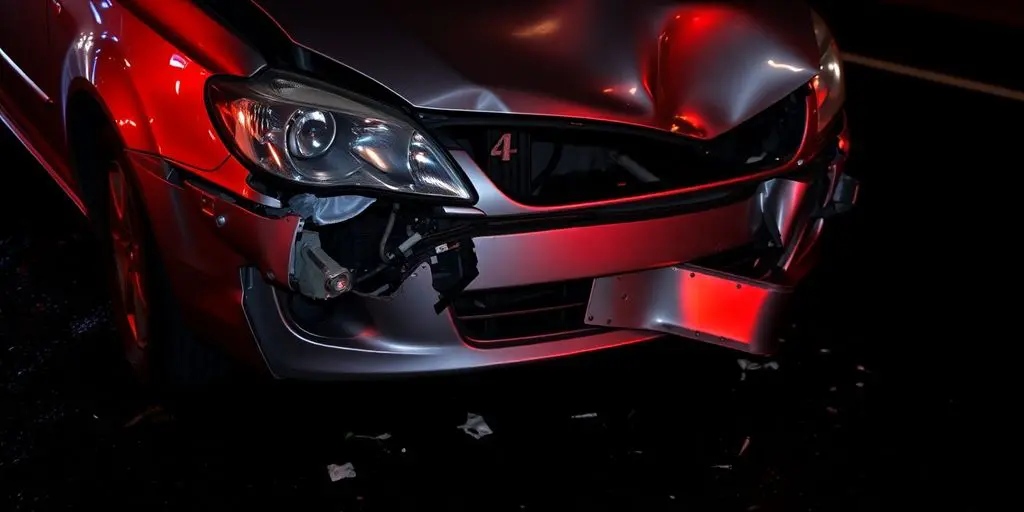 Véhicule accidenté, nuit, Saône-et-Loire