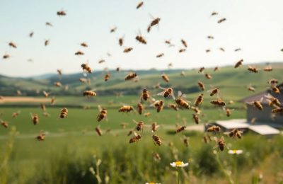 Abeilles en vol, Cantal, attaque, prévention