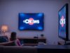Antenne TNT, logo CNews, foule de téléspectateurs, écran télé
