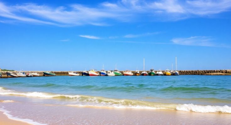 Plage ensoleillée et port de Palavas-les-Flots