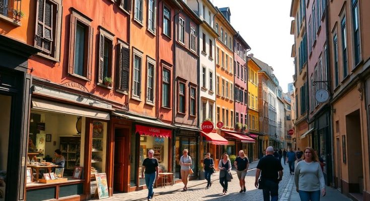 Des rues commerçantes animées à Albi et Metz.