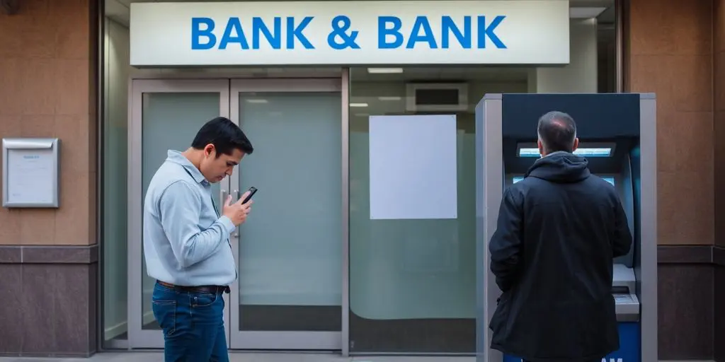 Clients unable to access bank services due to national failure.