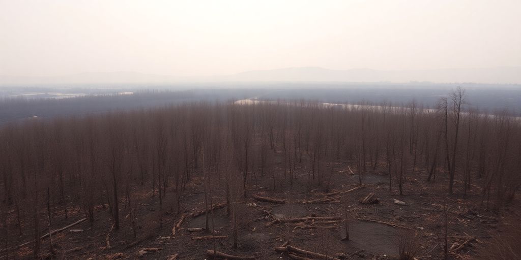 Montagnes ravagées par les flammes dans les Corbières.