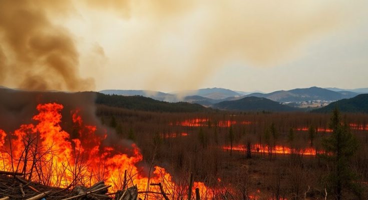 Incendies dévastateurs dans le nord-ouest de l'Espagne.