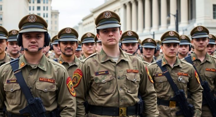 Gardes nationaux américains à Washington