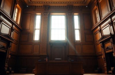 Juges dans une salle d'audience, cour suprême.