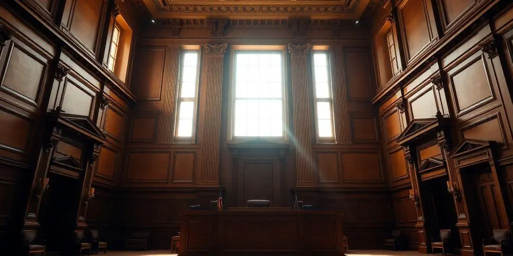 Juges dans une salle d'audience, cour suprême.