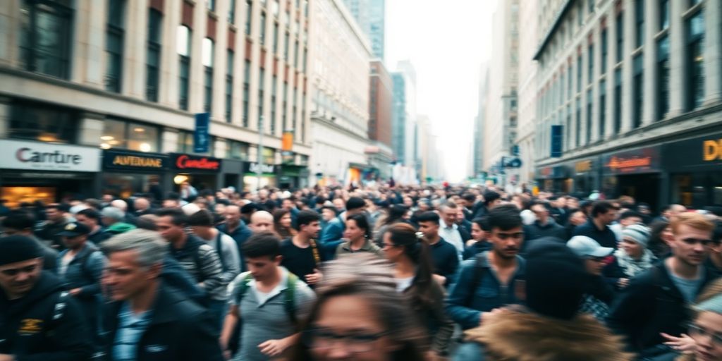 Manifestants marchant dans une rue lors d'une grève.