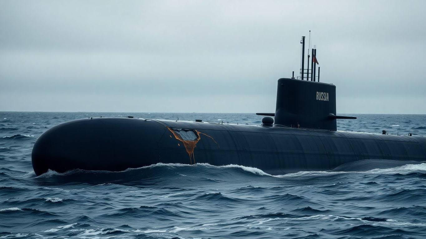 Atlantique : Un sous-marin russe en difficulté, la cale remplie de carburant