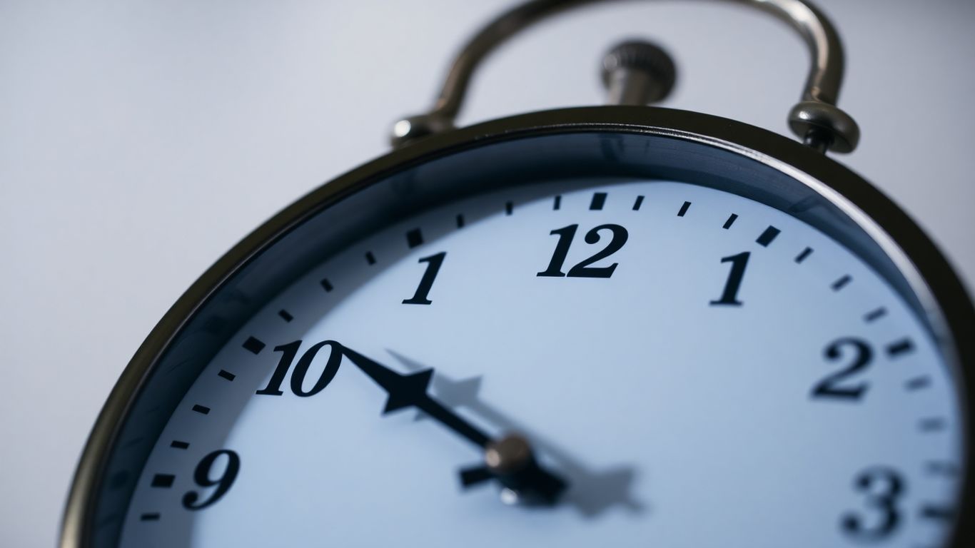 Horloge analogique indiquant le changement d'heure.