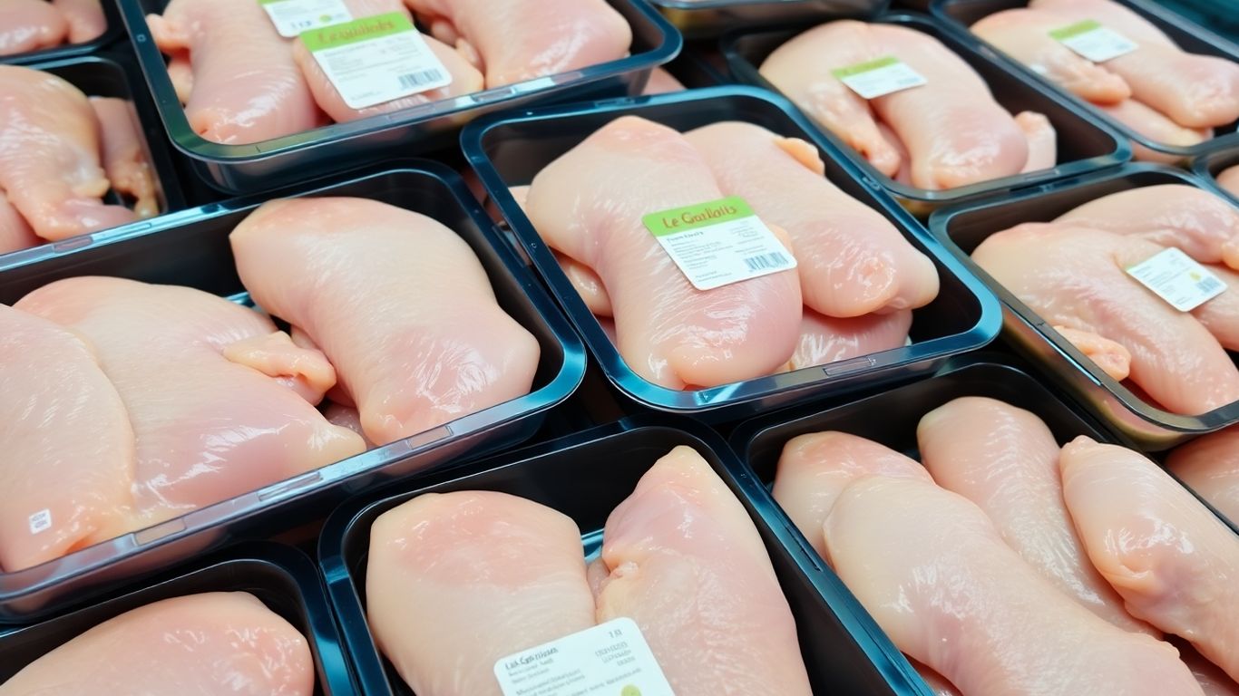 Barquettes de poulet Le Gaulois rappelées pour contamination chimique.