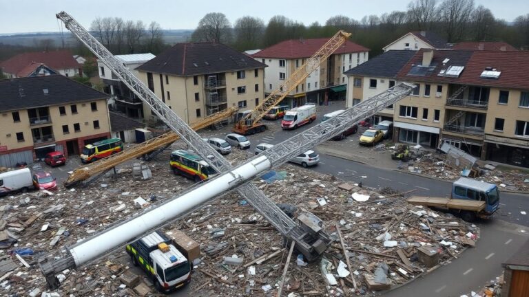 Tornade dans le Val-d’Oise : une personne est morte et quatre autres ont été gravement blessées à Ermont après la chute de trois grues