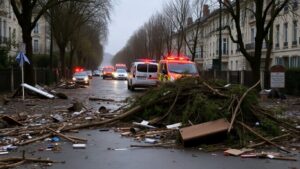 Tempête Benjamin : un mort et sept blessés en France, une sapeur-pompier parmi les blessés