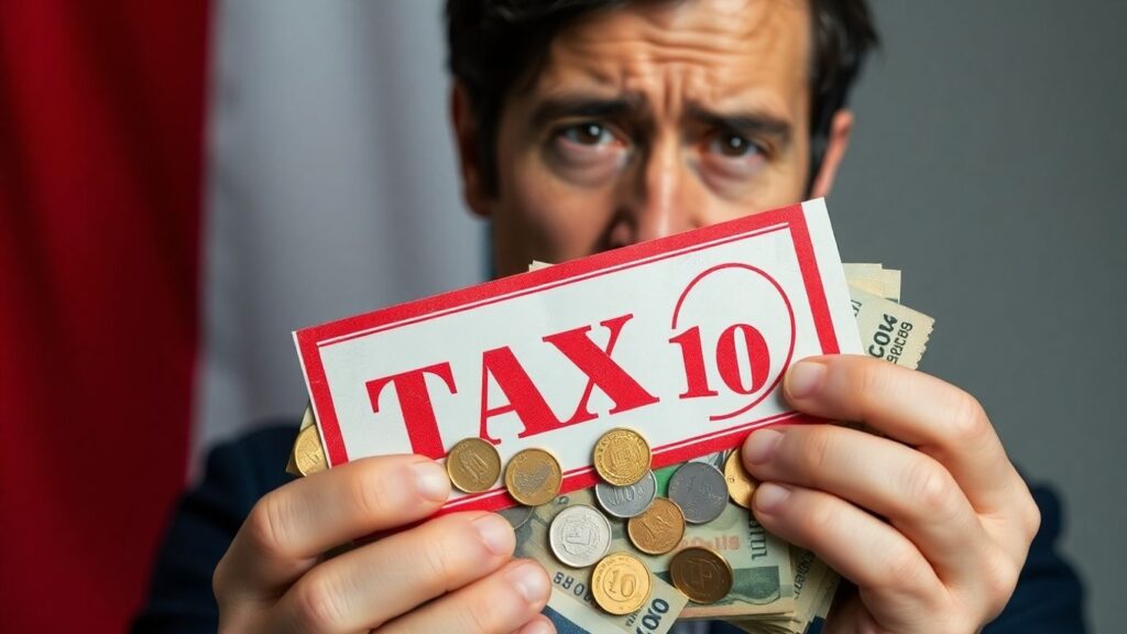 Double prélèvement d'impôts en France.