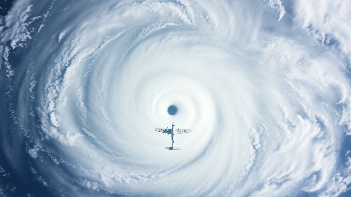 Avion dans l'œil de l'ouragan Melissa