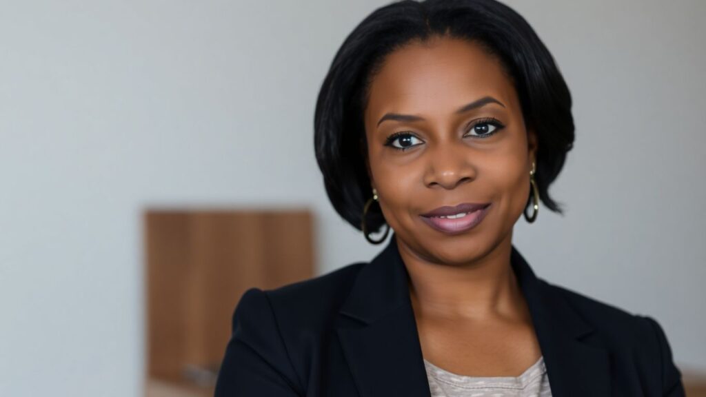 Assita Kanko, députée européenne, regardant la caméra.