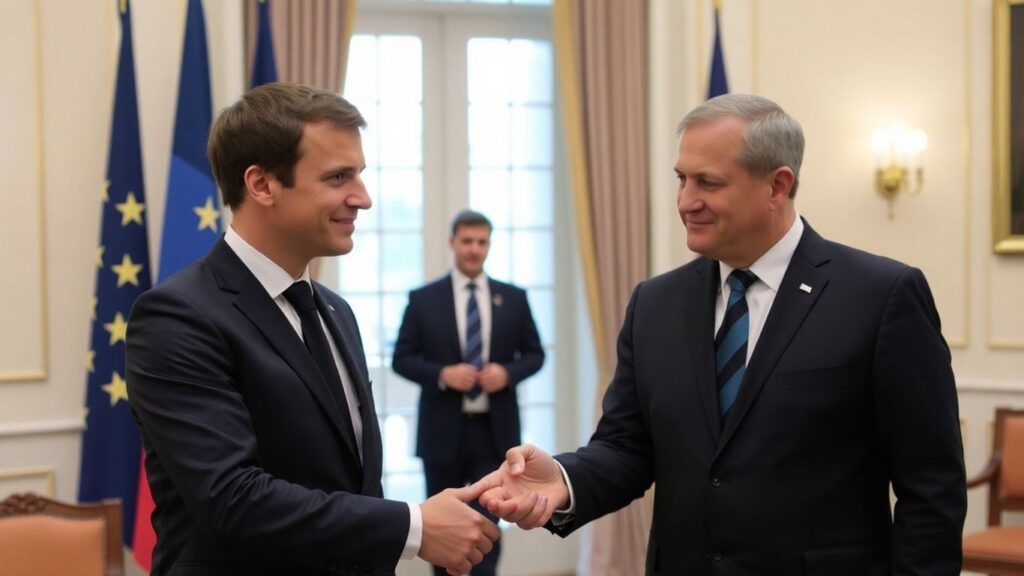 Macron et Lecornu dans un bureau officiel français