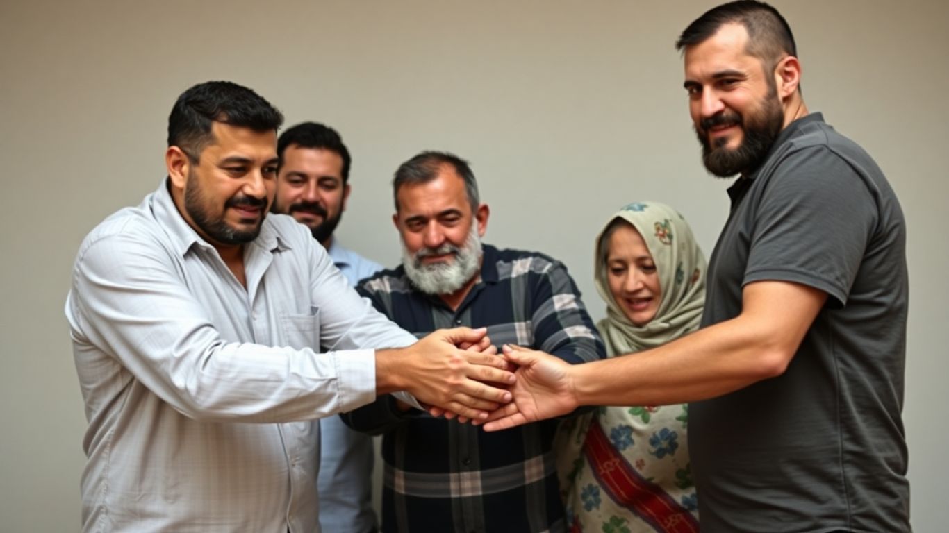 Sept otages libérés par le Hamas, remis à des responsables.