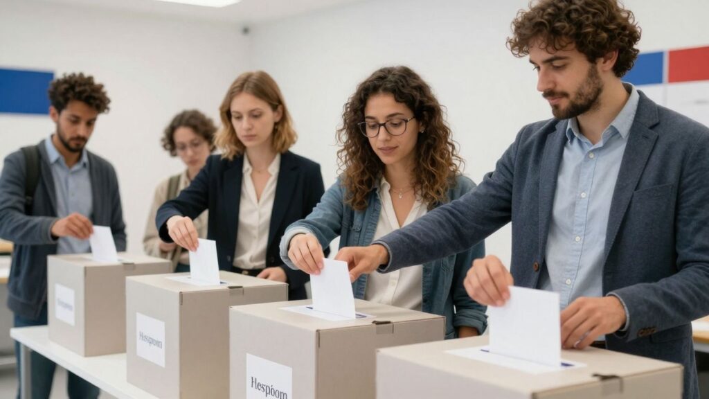Citoyens français votant aux élections municipales de 2026.