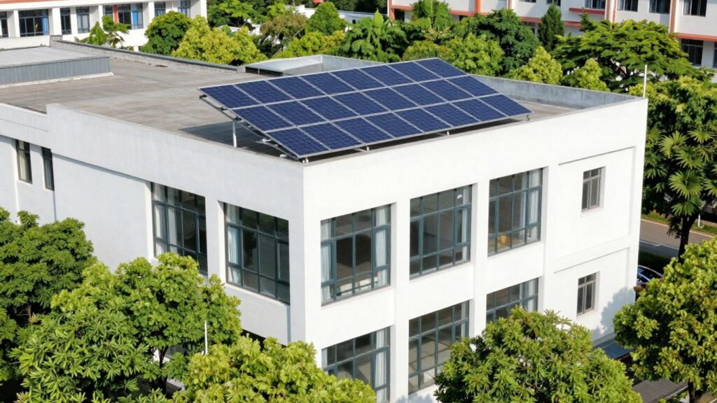 École dans le Var chauffée et ventilée au solaire