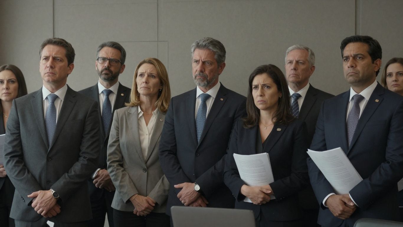 Élus dénonçant le budget 2026