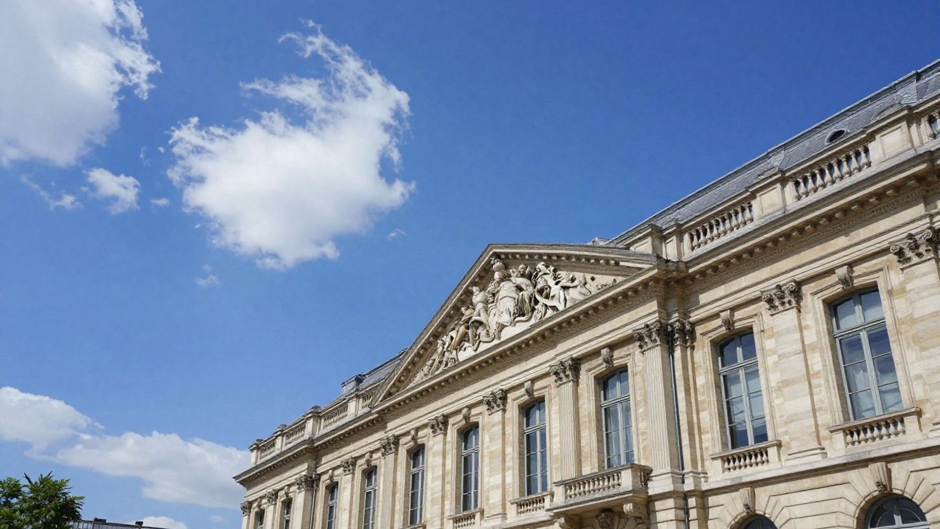 Assemblée nationale et ciel bleu