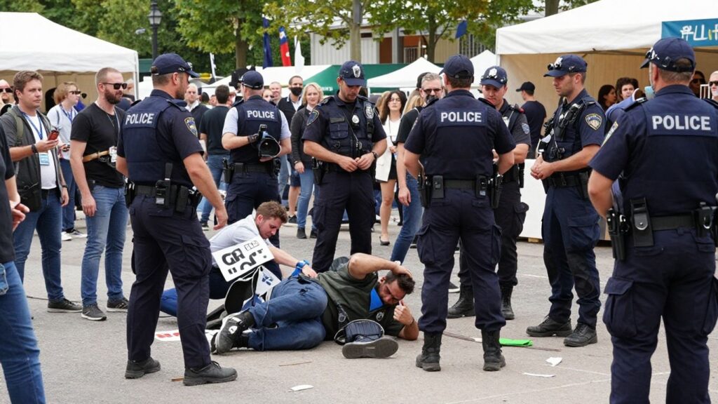 Rixe au Salon de l'agriculture : policiers blessés, désordre.